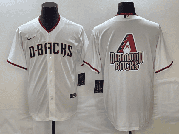 Arizona Diamondbacks White Team Big Logo Cool Base Stitched Jersey