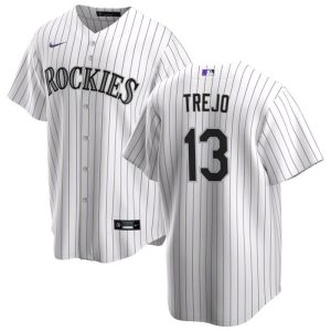 Colorado Rockies #13 Alan Trejo White Stitched Jersey