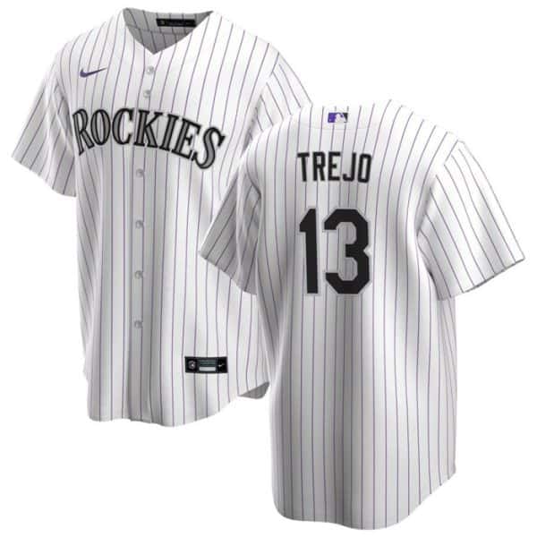 Colorado Rockies #13 Alan Trejo White Stitched Jersey