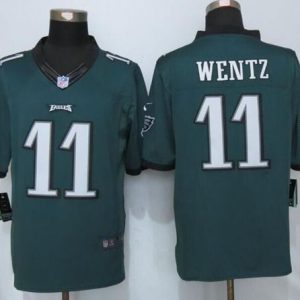 Eagles #11 Carson Wentz Midnight Green Team Color Stitched New Limited Nike Jersey