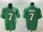 Philadelphia Eagles #7 Haason Reddick Green 2025 Super Bowl LIX Patch F.U.S.E. Throwback Vapor Untouchable Limited Stitched Jersey