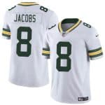 Green Bay Packers #8 Josh Jacobs White Vapor Limited Stitched Jersey