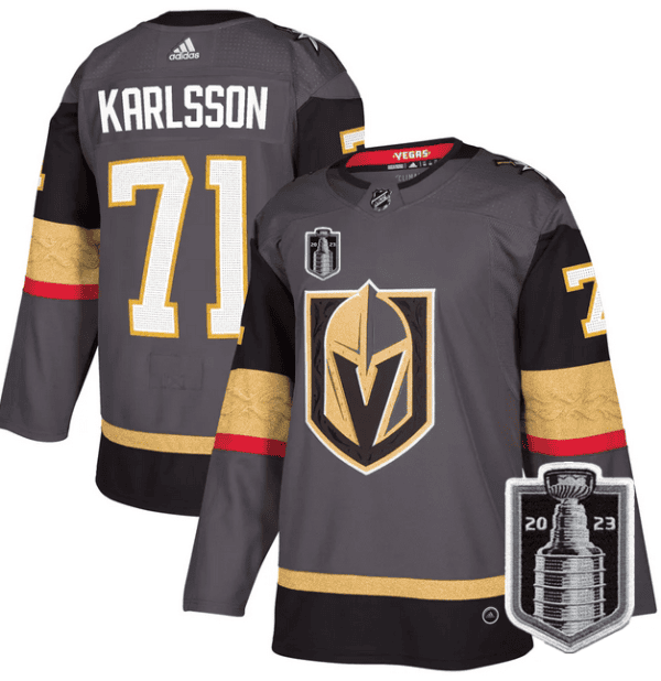 Vegas Golden Knights #71 William Karlsson Gray 2023 Stanley Cup Final Stitched Jersey