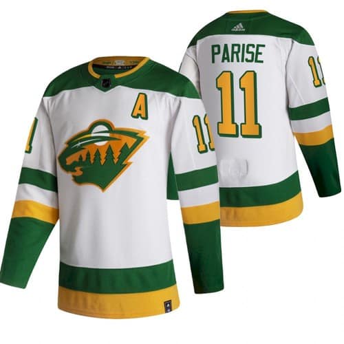 Minnesota Wild #11 Zach Parise 2021 White Reverse Retro Stitched Jersey