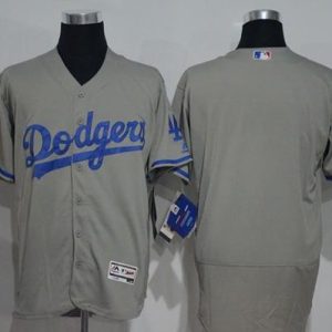 Dodgers Blank Grey Flexbase Authentic Collection Stitched Jersey