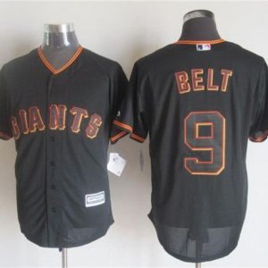 Giants #9 Brandon Belt Black New Cool Base Stitched Jersey