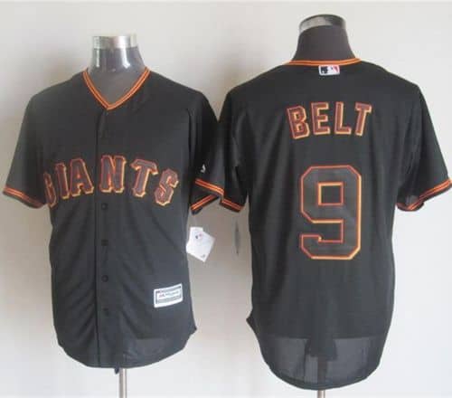 Giants #9 Brandon Belt Black New Cool Base Stitched Jersey