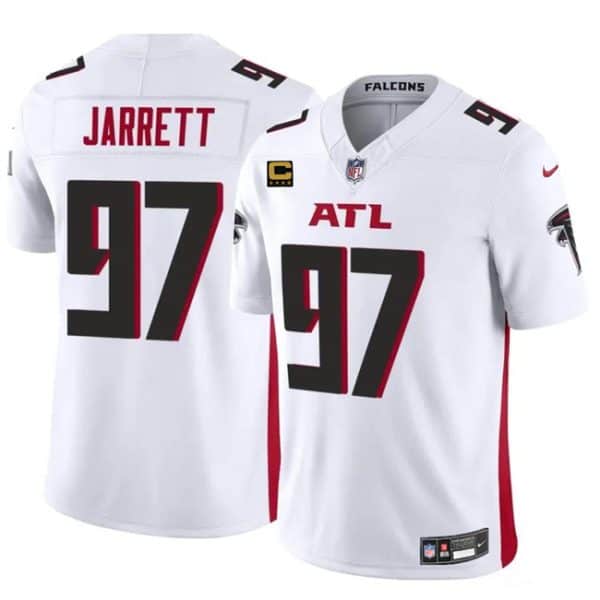 Atlanta Falcons #97 Grady Jarrett White 2024 F.U.S.E With 4-Star C Patch Vapor Untouchable Limited Stitched Jersey
