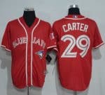 Blue Jays #29 Joe Carter Red New Cool Base Canada Day Stitched Jersey