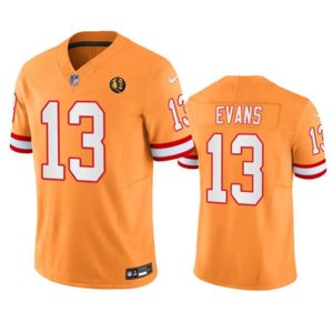 Tampa Bay Buccaneers #13 Mike Evans Orange 2023 F.U.S.E. Throwback With John Madden Patch Vapor Limited Stitched Jersey