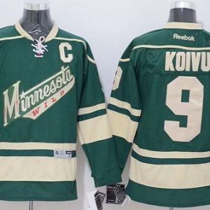 Wild #9 Mikko Koivu Stitched Green Jersey