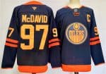Edmonton Oilers #97 Connor McDavid Navy 2024-25 C Patch Stitched Jersey