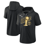 Denver Nuggets Black 2023 Champions Performance Short Sleeve Pullover Hoodie