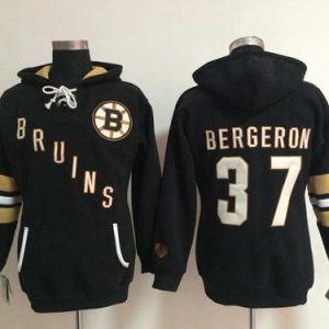 Boston Bruins #37 Patrice Bergeron Black Old Time Heidi NHL Hoodie
