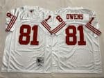 New York Giants #81 Terrell Owens White Throwback Football Stitched Jersey