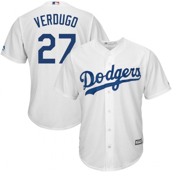 Los Angeles Dodgers #22 Alex Verdugo White Cool Base Stitched Jersey