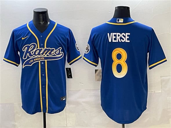 Los Angeles Rams #8 Jared Verse Royal Cool Base Stitched Jersey