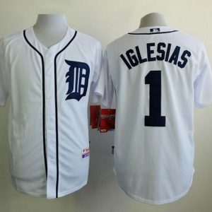 Tigers #1 Jose Iglesias White Cool Base Stitched Jersey