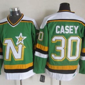 Stars #30 Jon Casey Green CCM Throwback Stitched Jersey