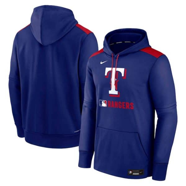 Texas Rangers Royal Collection Performance Pullover Hoodie