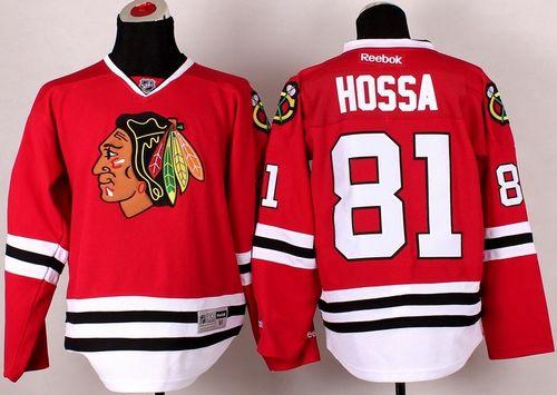 Blackhawks #81 Marian Hossa Stitched Red Jersey