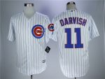 Chicago Cubs #11 Yu Darvish White Cool Base Stitched Jersey