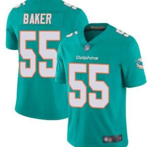 Miami Dolphins #55 Jerome Baker Aqua Color Rush Limited Stitched Jersey