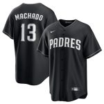 San Diego Padres #13 Manny Machado Black Lights Out Limited Stitched Jersey