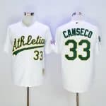 Mitchell And Ness Athletics #33 Jose Canseco White Throwback Stitched Jersey