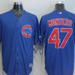 Cubs #47 Miguel Montero Blue New Cool Base Stitched Jersey