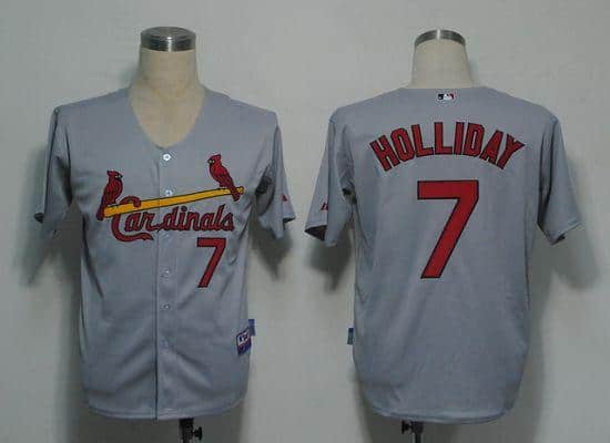 Cardinals #7 Matt Holliday Stitched Grey Jersey