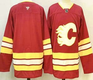 Calgary Flames Blank Red Authentic Jersey