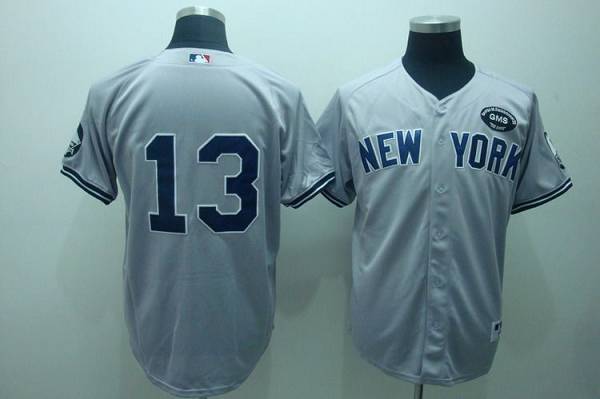 Yankees #13 Alex Rodriguez Grey GMS The Boss Stitched Jersey