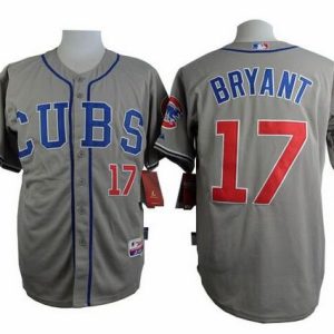 Cubs #17 Kris Bryant Grey Alternate Road Cool Base Stitched Jersey