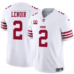 San Francisco 49ers #2 Deommodore Lenoir White 2025 F.U.S.E. With 1-Star C Patch Vapor Untouchable Limited Stitched Jersey