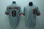 Mitchell And Ness Giants #9 Matt Williams Stitched Grey Throwback Jersey