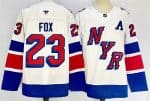 New York Rangers #23 Adam Fox White 2024-25 Stadium Series Stitched Jersey