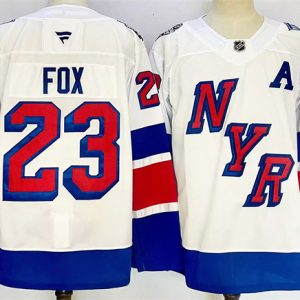 New York Rangers #23 Adam Fox White 2024-25 Stadium Series Stitched Jersey