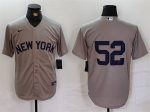 New York Yankees #52 CC Sabathia Gray Cool Base Stitched Jersey