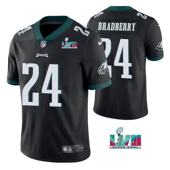 Philadelphia Eagles #24 James Bradberry Black Super Bowl LVII Vapor Untouchable Limited Stitched Jersey