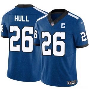Indianapolis Colts #26 Evan Hull Blue 2024 F.U.S.E. Throwback Vapor Limited Stitched Jersey