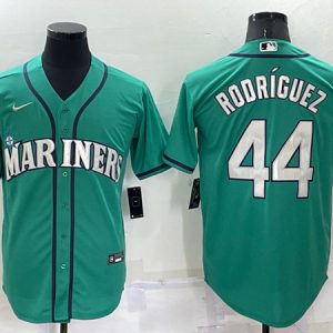 Seattle Mariners #44 Julio Rodr¨ªguez Aqua Cool Base Stitched Jersey