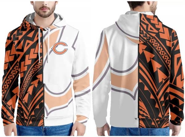 Chicago Bears Black Orange White Pullover Hoodie