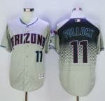 Diamondbacks #11 A. J. Pollock Gray Capri New Cool Base Stitched Jersey
