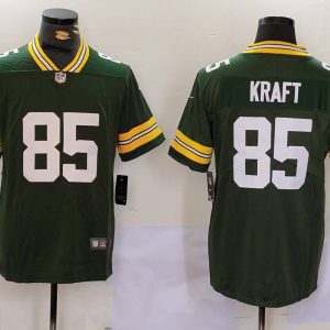 Green Bay Packers #85 Tucker Kraft Green Vapor Untouchable Stitched Jersey
