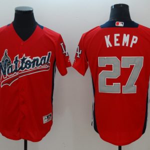 National League #27 Matt Kemp Red 2018 All-Star Game Home Run Derby Jersey