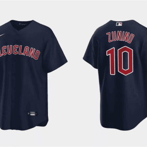 Cleveland Guardians #10 Mike Zunino Navy Cool Base Stitched Jersey