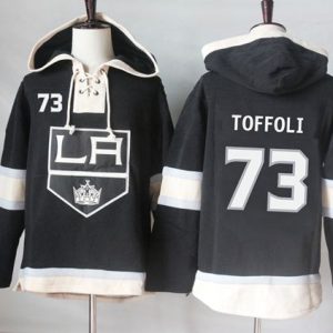 Kings #73 Tyler Toffoli Black Sawyer Hooded Sweatshirt Stitched Jersey