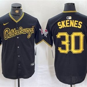 Pittsburgh Pirates #30 Paul Skenes Black Stitched Jersey