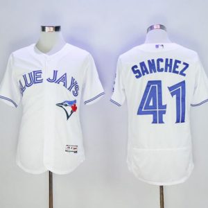 Blue Jays #41 Aaron Sanchez White Flexbase Authentic Collection Stitched Jersey